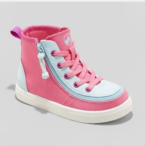 Billy Shoes Billy Footwear Girls Zipper Sneakers Pink And Blue